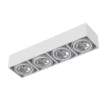 TUZ X4Sh AR111 stropowy max. 4x60W, G53, 12V/AC, biały sygnałowy (mat struktura) RAL 9003