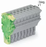 1-przewodowe gniazdo Push-in CAGE CLAMP®, żłt-ziel/szary 2022-110/000-037