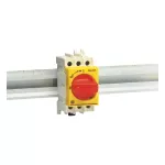 DILOS 00 25A 3P, czerwone pokrętło, zółta płyta