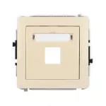 DECO Mechanizm gniazda multimedialnego pojedynczego bez modułu (standard Keystone) beżowy