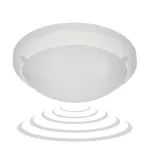 LUMO LED 3W/16W, plafon z mikrofalowym czujnikiem ruchu, 3 funkcyjnym, 1200lm, IP54, 4000K, poliwęglan mleczny, biały