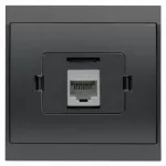 GTP-10L/M Gniazdo komputerowe p/t, ISDN, 4,6,8 pin; zaciski śrubowe (moduł); antracyt