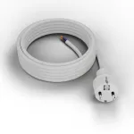 PP-40H/5M/3X1,5/H05VV-F Przewód przyłączeniowy z wtyczką prostą IP44; 3x1,5; H05VV-F; 5m; biały