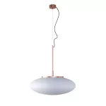 OVAL fi550 wisząca max.3x23W, E27, 230V, przewód czarny, kolor miedzi (gładki mat)