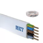 nkt instal YDYpżo 450/750 5x2,5 biały Kabel elektroenergetyczny, instalacyjny, wielożyłowy z izolacją PVC