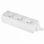 GN-360 Gniazdo wtyczkowe przenośne trzykrotne 3x2p 16A, 250V, rozbieralne; ECO; biały