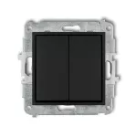 ICON Mechanizm łącznika zwiernego żaluzjowego (dwa klawisze bez piktogramów) czarny mat