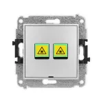 ICON Mechanizm gniazda światłowodowego/optycznego podwójnego, bez pola opisowego srebrny metalik