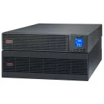APC Easy UPS On-Line, 5 kVA/5 kW, do montażu w szafie 5U, 230 V, podłączane na stałe 3-przewodowe gniazdo zasilające (P+N+E), gniazdo kart inteligentnych, LCD, wydłużony czas podtrzymania, z zestawem szyn
