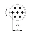 SAI-M23-BE-7-F Wkładka stykowa do złączy okrągłych, nr.katalogowy 1224080000