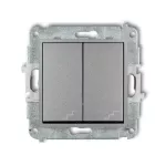 ICON Mechanizm łącznika podwójnego schodowego srebrny metalik