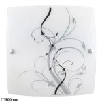 3692 Plafon Elina E27/1x60W 300mm czarno-biały 230V, 50Hz