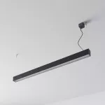 CLEOLine-1 1135mm wisząca DIRECT, OPAL, LED PHILIPS LV 28W/4400lm/930, 230V, czarny głęboki (mat struktura) RAL 9005