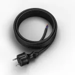 PP-40H/5M/2X1,5/H05VV-F Przewód przyłączeniowy z wtyczką prostą IP44 ; 2x1,5; H05VV-F; 5m; czarny