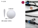 PAULMANN Oprawa ogrodowa Plug & Shine GLOBE 400mm 6.5W 3000K 575lm IP67 24V biały