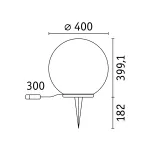 PAULMANN Oprawa ogrodowa Plug & Shine GLOBE 400mm 6.5W 3000K 575lm IP67 24V biały