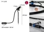 PAULMANN Reflektor ogrodowy Plug & Shine PLANTINI 2W 3000K IP65 24V antracyt/ aluminium