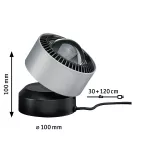 PAULMANN Aldan Lampa stołowa LED ściemniana 1x3,5W 230V Czarny/Szczotkowane Aluminium