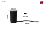 PAULMANN Oprawa wpuszczana podłogowa LED 2.2W 60lm IP67 2200K 230V aluminium metal
