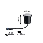 PAULMANN Oprawa dogruntowa Plug & Shine FLOOR 4.5W 2200K IP67 24V szary/ aluminium