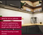 Zestaw uzupełniający opraw podszafkowych LED LINE DIM PIR 2x4W 2x350lm 350mm 30000K 24V chrom matowy / aluminium