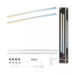 Zestaw opraw podszafkowych SET LINE DIM PIR 2x6W 2x500lm 550mm 2700K-6500K 230V/24V chrom matowy / aluminium