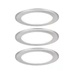 Zestaw opraw meblowych do wbudowania EBL SET 3x2,5W 3x180lm 3000K 12V żelazo szczotkowane / tworzywo sztuczne