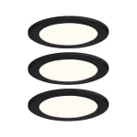 Zestaw opraw meblowych do wbudowania EBL SET 3x2,5W 3x180lm 3000K 12V czarny matowy / tworzywo sztuczne