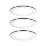 Zestaw opraw meblowych do wbudowania EBL SET 3x2,5W 3x180lm 3000K 12V chrom / tworzywo sztuczne