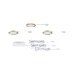 Zestaw opraw meblowych do wbudowania EBL SET 3x2,5W 3x180lm 3000K 12V złoty matowy / tworzywo sztuczne