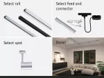 Reflektor na szynoprzewód URail LUX DIM GU10 max.10W chrom matowy / tworzywo sztuczne