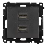 SIMON 55 WMDA-P95XX9-149 Gniazdo HDMI 2.1 podwójne (moduł); Czarny mat
