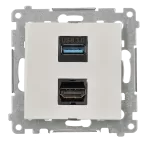 SIMON 54 WMDH-0XXXX3-011 Gniadzo HDMI 1,4 + USB 3.0; biały