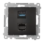 SIMON 54 WMDH-0XXXX3-049 Gniadzo HDMI 1,4 + USB 3.0; czarny mat