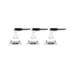PAULMANN Oprawa do wbudowania NOVA LED DIM stała zestaw 3xGU10 6.5W 460lm 78mm 2700K IP44 230V szczotkowane żelazo