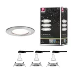 PAULMANN Oprawa do wbudowania NOVA LED DIM stała zestaw 3xGU10 6.5W 460lm 78mm 2700K IP44 230V szczotkowane żelazo