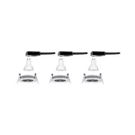 PAULMANN Oprawa do wbudowania NOVA LED DIM stała zestaw 3xGU10 6.5W 460lm 78mm 2700K IP44 230V aluminium