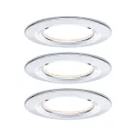 PAULMANN Oprawa do wbudowania NOVA LED DIM stała zestaw 3xGU10 6.5W 460lm 78mm 2700K IP44 230V chrom