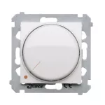 SIMON 54 WMDS-004xL2-011 Ściemniacz obrotowy dwubiegunowy do LED ściemnialnych 230V (moduł) 5-215W; biały Wymagana instalacja 4-przewodowa