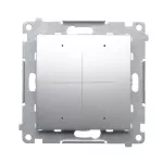 SIMON 54 WMDC-008N3P-043 Elektroniczny łącznik/przycisk 4-krotny, do sterowania 4 obwodami (moduł); srebrny mat