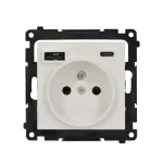 SIMON 55 WMDW-001114-111 Gniazdo wtyczkowe z zintegrowaną ładowarką USB C+A (moduł), 2.1 A, 5 V DC, 230 V; Biały mat