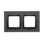 SIMON 54 NATURE WMDZ-0120xS-083 Ramka 2-krotna Nature-Metal, INOX DARK, IP20/IP44. (IP44-należy zastosować zestaw uszczelek DUN2)