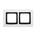 SIMON 54 NATURE WMDZ-0120xS-082 Ramka 2-krotna Nature-Metal, INOX NERO, IP20/IP44. (IP44-należy zastosować zestaw uszczelek DUN2)