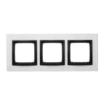 SIMON 54 NATURE WMDZ-0130xS-082 Ramka 3-krotna Nature-Metal, INOX NERO, IP20/IP44. (IP44-należy zastosować zestaw uszczelek DUN3)