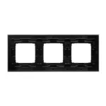 SIMON 54 NATURE WMDZ-0130xS-082 Ramka 3-krotna Nature-Metal, INOX NERO, IP20/IP44. (IP44-należy zastosować zestaw uszczelek DUN3)