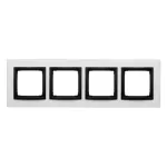 SIMON 54 NATURE WMDZ-0140xS-082 Ramka 4-krotna Nature-Metal, INOX NERO, IP20/IP44. (IP44-należy zastosować zestaw uszczelek DUN4)