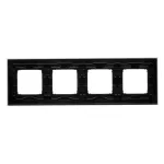 SIMON 54 NATURE WMDZ-0140xS-082 Ramka 4-krotna Nature-Metal, INOX NERO, IP20/IP44. (IP44-należy zastosować zestaw uszczelek DUN4)
