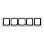 SIMON 54 NATURE WMDZ-0150xS-082 Ramka 5-krotna Nature-Metal, INOX NERO, IP20/IP44. (IP44-należy zastosować zestaw uszczelek DUN5)