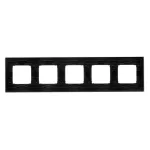 SIMON 54 NATURE WMDZ-0150xS-082 Ramka 5-krotna Nature-Metal, INOX NERO, IP20/IP44. (IP44-należy zastosować zestaw uszczelek DUN5)