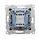 SIMON 54 WMDL-011xx1-049 Łącznik jednobiegunowy z sygnalizacją załączenia LED (moduł) 10AX, 250V~, szybkozłącza; czarny mat